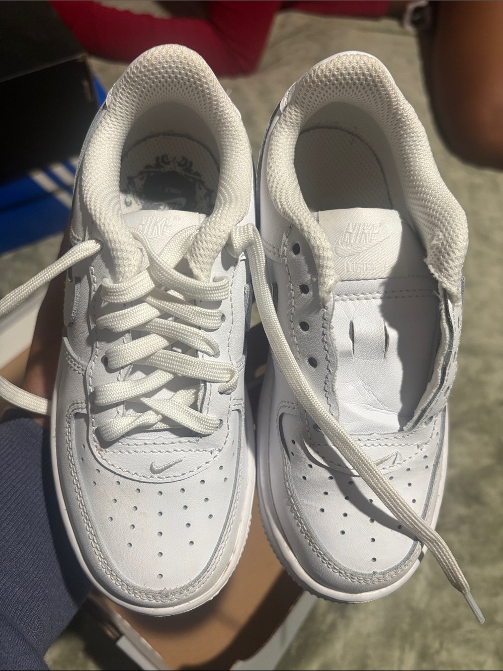 Nike Kids' White Leather Sneakers - Classic Low-Top